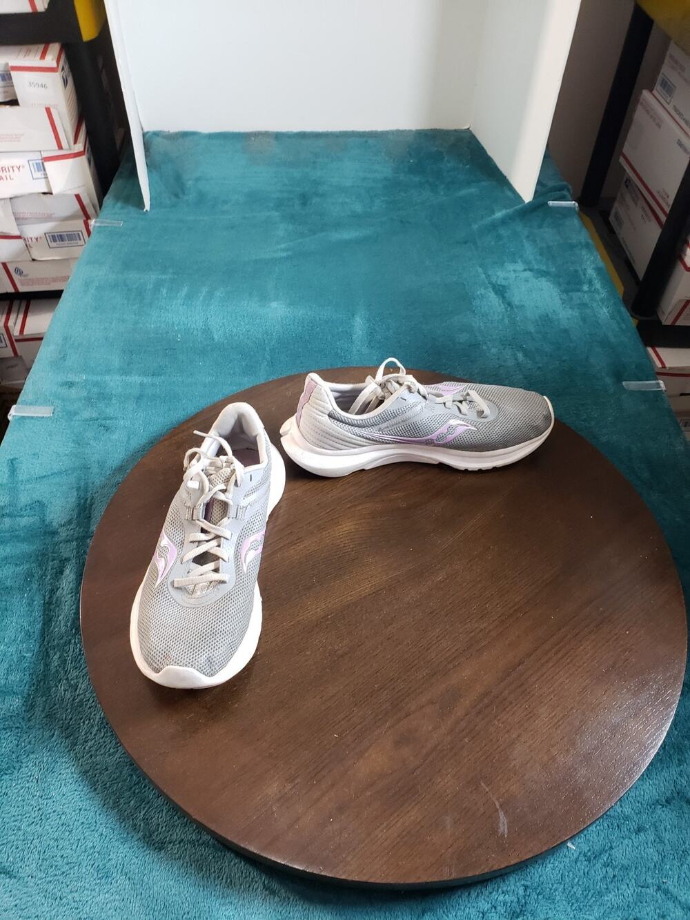 Saucony Convergence Shoes Size 8 Womens Gray Purple Running Gym Marathon S10910